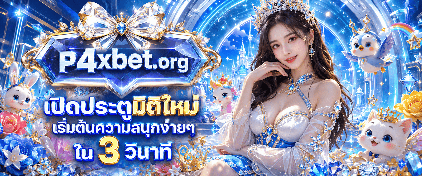 แบนเนอร์เปิดประตูมิติใหม่ แนะนำขั้นตอนเริ่มต้นความสนุกง่ายๆ ใน 3 วินาที กับ P4XBET