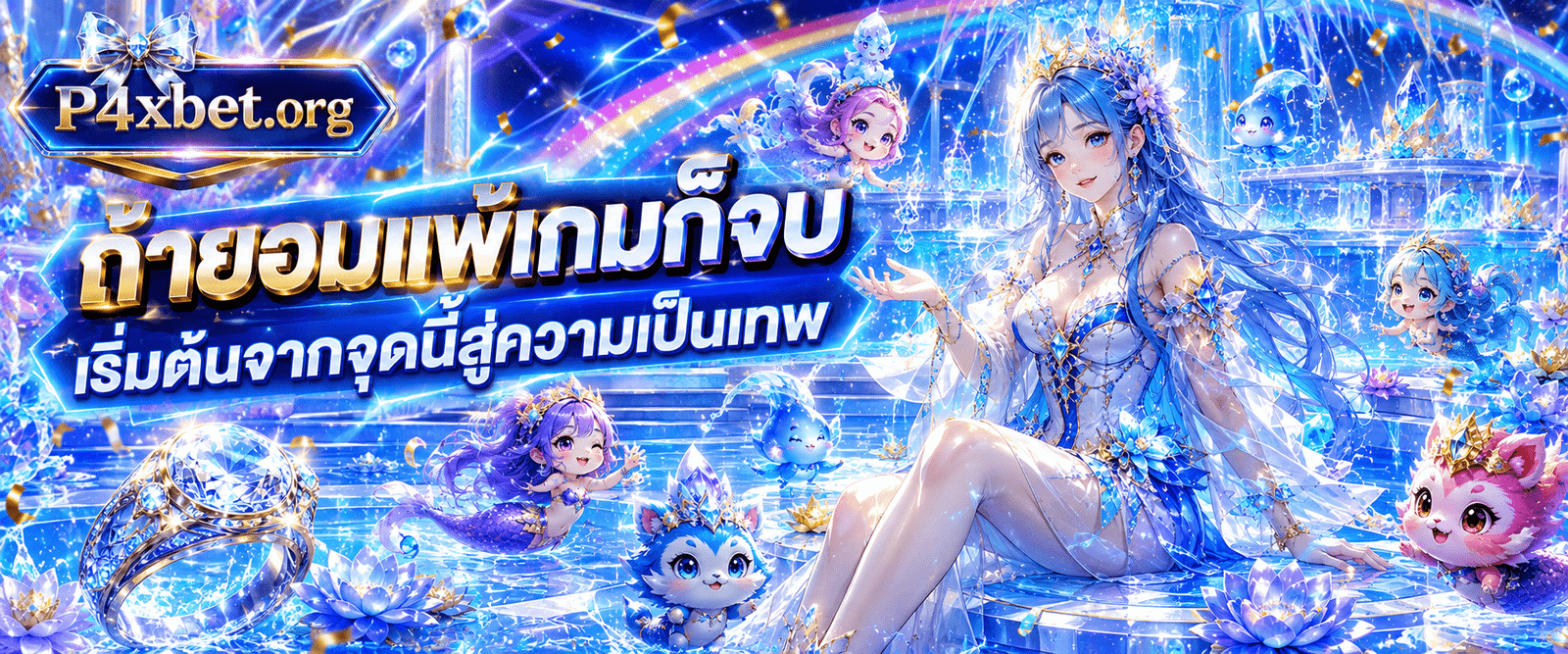 แบนเนอร์คำคมปลุกใจ ถ้ายอมแพ้เกมก็จบ ท้าทายทุกขีดจำกัดเริ่มต้นความสนุกกับ P4XBET